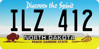 ND license plate ILZ412