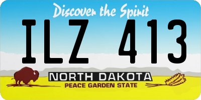 ND license plate ILZ413