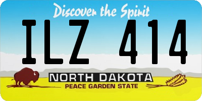ND license plate ILZ414
