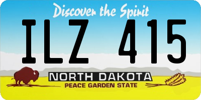 ND license plate ILZ415