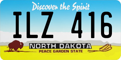 ND license plate ILZ416