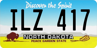 ND license plate ILZ417