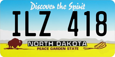 ND license plate ILZ418