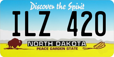 ND license plate ILZ420