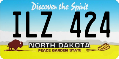 ND license plate ILZ424