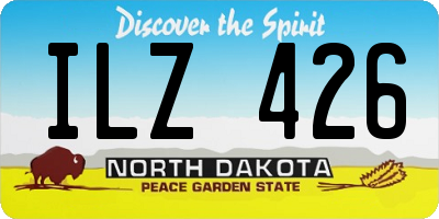 ND license plate ILZ426