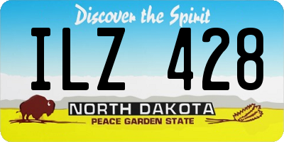 ND license plate ILZ428