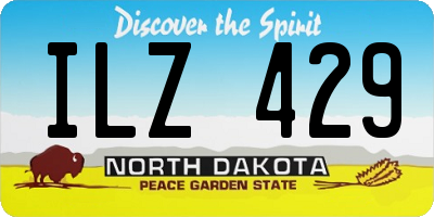ND license plate ILZ429