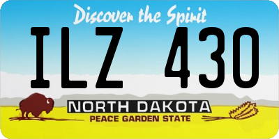 ND license plate ILZ430