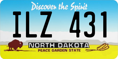 ND license plate ILZ431