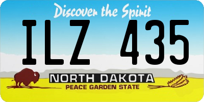 ND license plate ILZ435