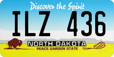 ND license plate ILZ436