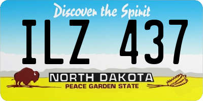 ND license plate ILZ437