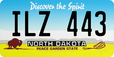 ND license plate ILZ443