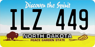 ND license plate ILZ449