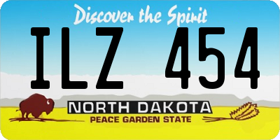 ND license plate ILZ454
