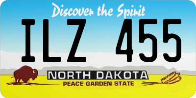 ND license plate ILZ455