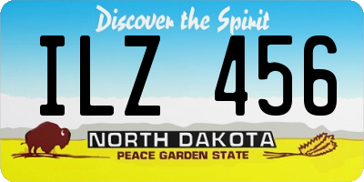 ND license plate ILZ456