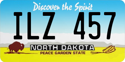 ND license plate ILZ457