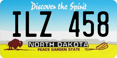 ND license plate ILZ458