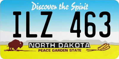 ND license plate ILZ463
