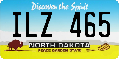ND license plate ILZ465