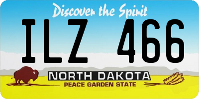 ND license plate ILZ466