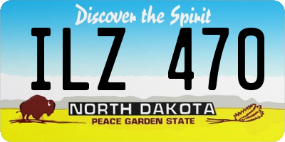 ND license plate ILZ470