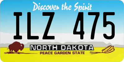ND license plate ILZ475