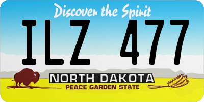ND license plate ILZ477