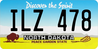 ND license plate ILZ478