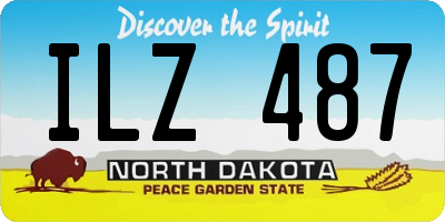 ND license plate ILZ487