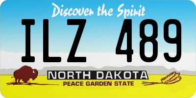 ND license plate ILZ489