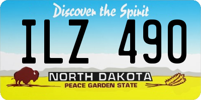 ND license plate ILZ490