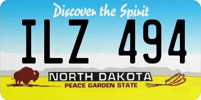 ND license plate ILZ494