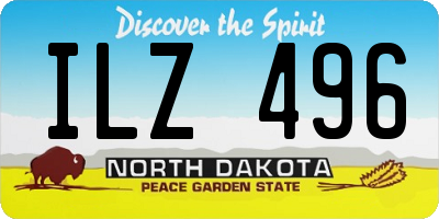 ND license plate ILZ496