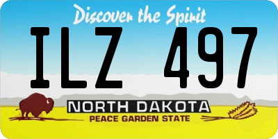 ND license plate ILZ497