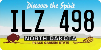 ND license plate ILZ498