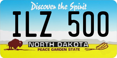 ND license plate ILZ500