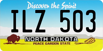 ND license plate ILZ503
