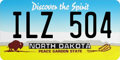 ND license plate ILZ504