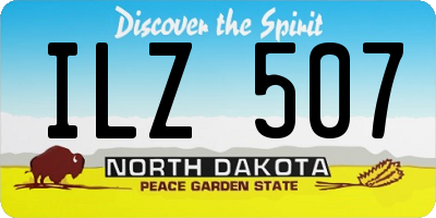 ND license plate ILZ507