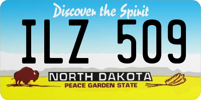 ND license plate ILZ509