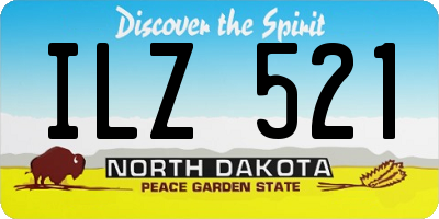 ND license plate ILZ521