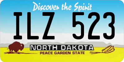 ND license plate ILZ523