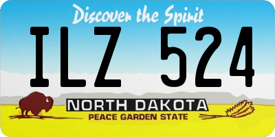 ND license plate ILZ524