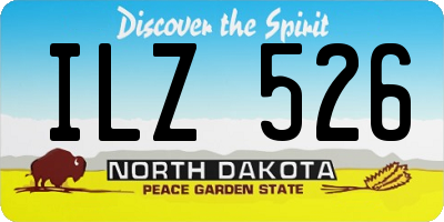 ND license plate ILZ526