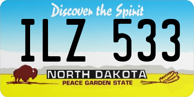 ND license plate ILZ533