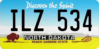 ND license plate ILZ534