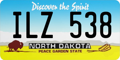 ND license plate ILZ538